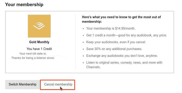 cancel membership